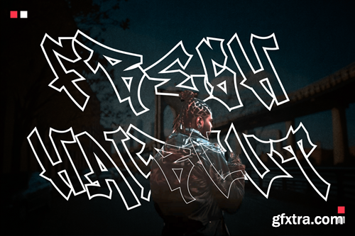 Raven Graff - Outlined Monoline Graffiti Font XMRFDER