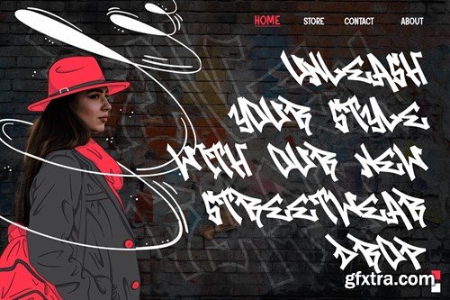 Raven Graff - Outlined Monoline Graffiti Font XMRFDER