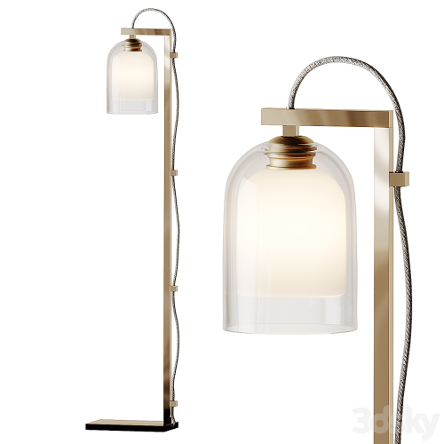 Articolo - LUMI Floor Lamps - Brass - Gray and Gray