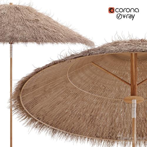 Bamboo Umbrella with Banana Leaf