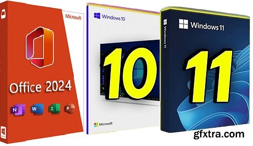 Windows 11 23H2 (No TPM Required) & Windows 10 22H2 AIO 32in1 With Office 2024 Pro Plus Multilingual