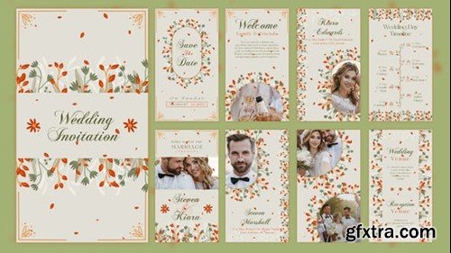 Videohive Floral Wedding Invitation Story Template 53988320