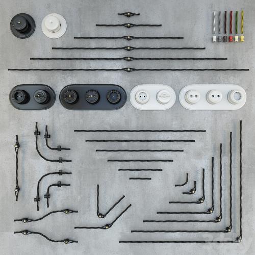 Designer wiring retro + sockets and switches