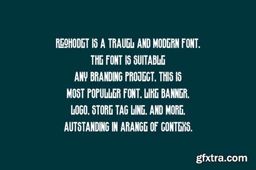 Reqhodet - Travel & Adventure Font M68WH86