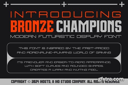 Bronze Champions Futuristic Display Font 28VCVQJ