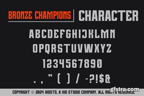 Bronze Champions Futuristic Display Font 28VCVQJ