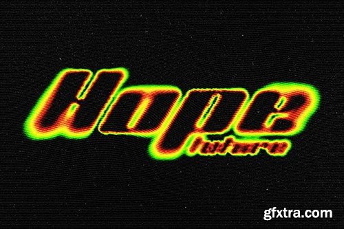 Wave Halftone Text Effect LHDACQ6