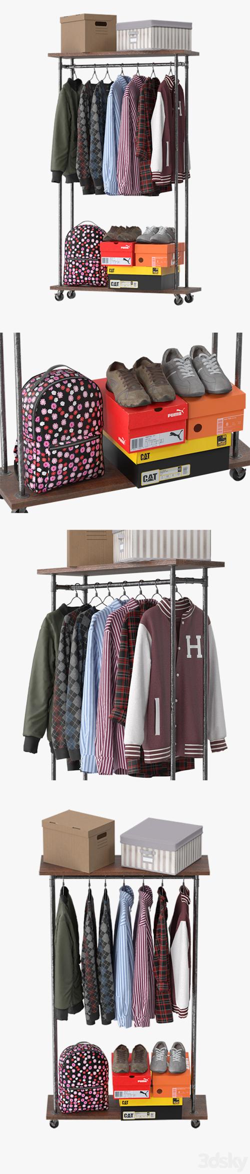 Industrial Clothes Rail Rack