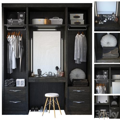 Wardrobe with dressing table