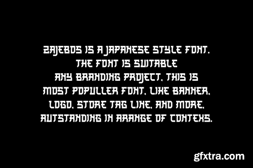 Zajebos - Japanese Font WFEW245