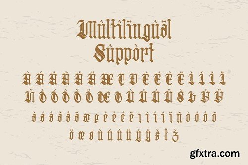 Oolivar Strenya - Gothic Blackletter Font CEREEKC