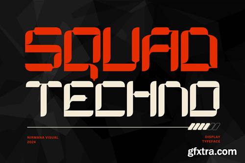 Squad Techno - Logo Font 7UCE9MJ