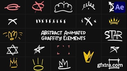 Videohive Abstract Animated Graffity Elements for After Effects 53978136