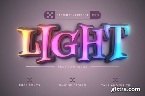 Neon Light - Editable Text Effect, Font Style 7NKUTBC