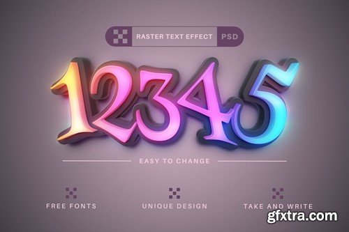 Neon Light - Editable Text Effect, Font Style 7NKUTBC