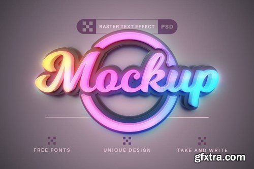 Neon Light - Editable Text Effect, Font Style 7NKUTBC