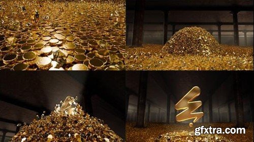 Videohive Golden Treasure Logo Reveal 53990855