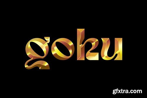 Glossy Gold Text & Logo Effect LGCZ2NM