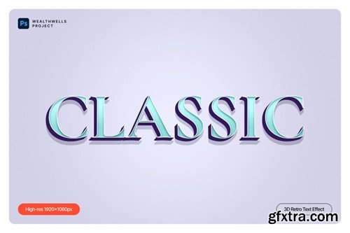 3D Retro Text Effect DEBVQTJ