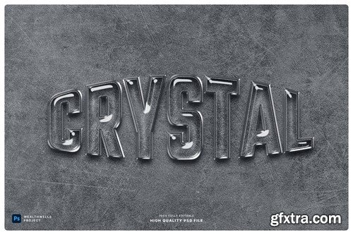 Elegant Realistic Glass Text Effect C5AF66T