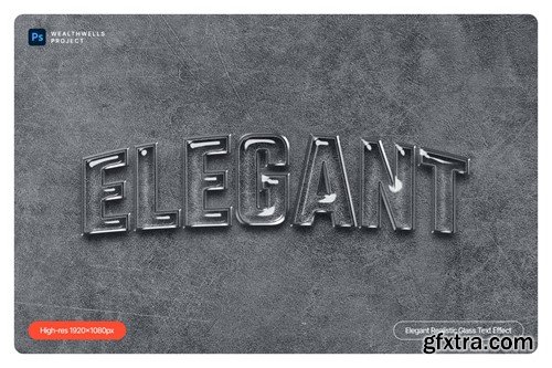 Elegant Realistic Glass Text Effect C5AF66T