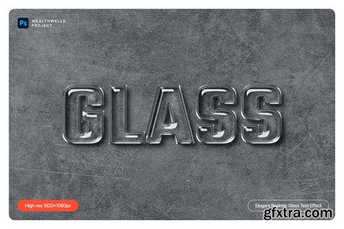 Elegant Realistic Glass Text Effect C5AF66T