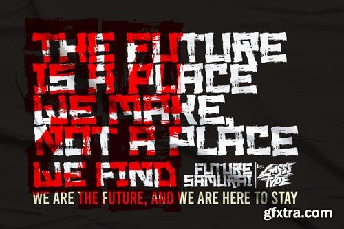 Future Samurai - Rough Brush Font RDR4G9D