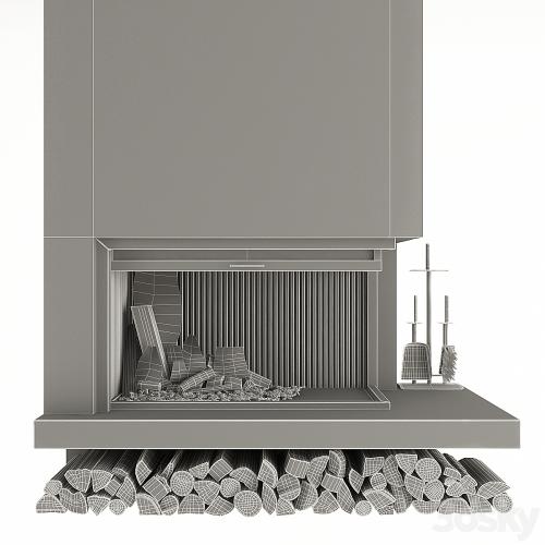 Corner fireplace