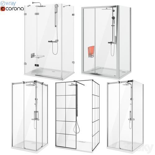 Set of shower cabins Ravak and Radaway set 89