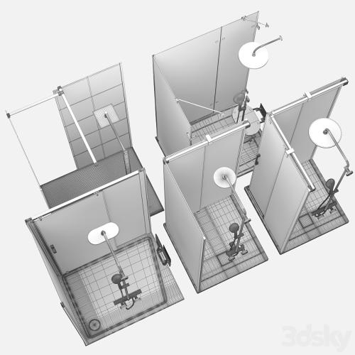 Set of shower cabins Ravak and Radaway set 89