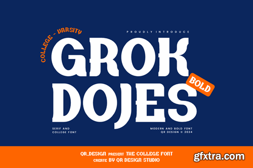 Grokdojes - Varsity & College Font 36QDLZ5