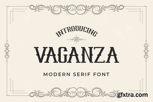 Vaganza - A Modern Serif Font H38947E