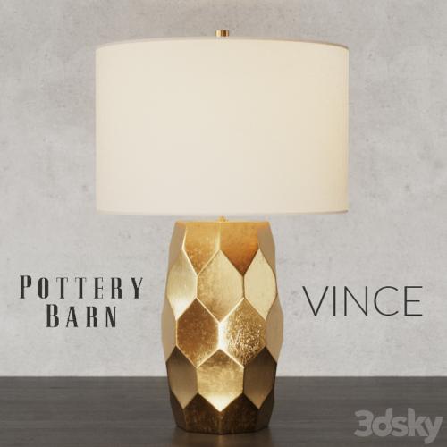 Pottery Barn VINCE Faceted Table Lamp