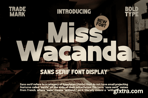 Miss Wacanda - Sans Serif Font Display T8B8PHU