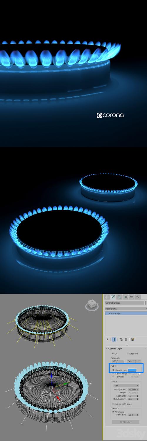 Gas hob flame