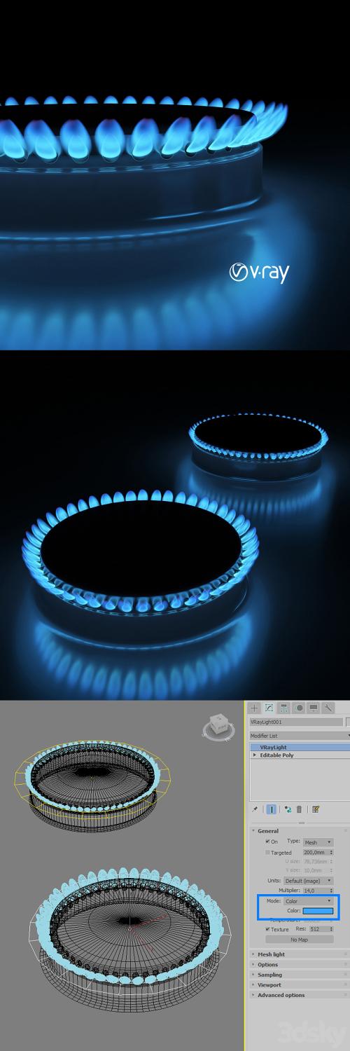 Gas hob flame