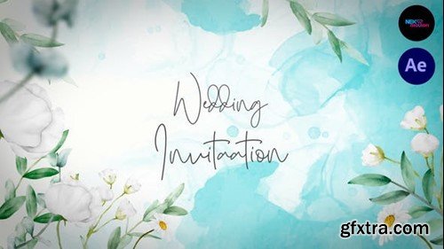 Videohive Watercolor Wedding Invitation Slideshow 2.0 54033102