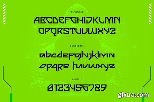 Cybernetic - Cyberpunk Typeface MZYUWYK