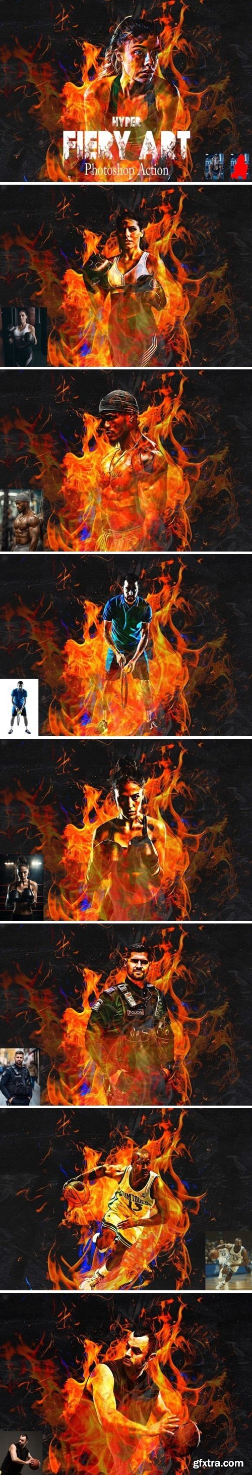 Hyper Fiery Art Photoshop Action