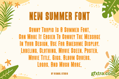 Sunny Tropic - Summer Font 6359J57