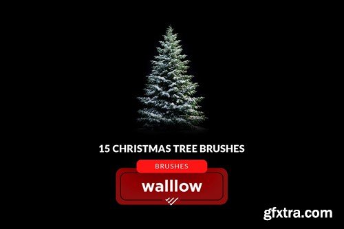 Christmas tree photoshop brushes clipart PM79NHW