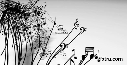 Videohive Waves of Sound Musical Intro 13771918