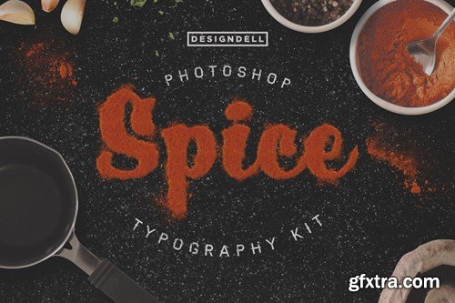 Food Typography Photoshop Actions MWMXWMQ