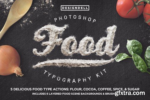 Food Typography Photoshop Actions MWMXWMQ