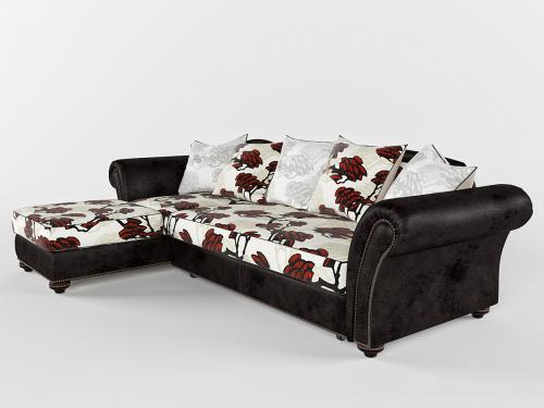 Naples sofa with ottoman