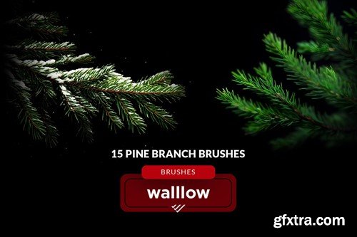 Christmas tree branches photoshop brushes LFM6FVN