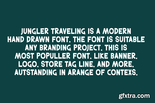 Jungler Traveling - Adventure Font ATJ2KUR