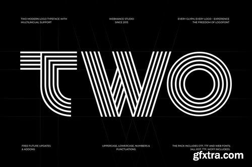 Two - Modern Logo Display Typeface 4KZKK2R