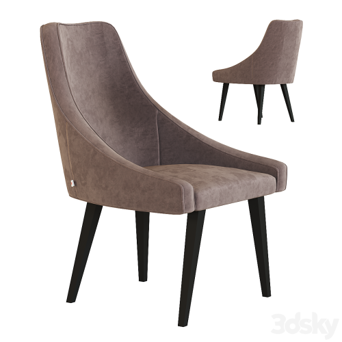 Chair Black Mode Velvet Gray