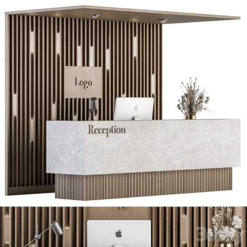 Reception Desk and Wall Decoration - Set 10